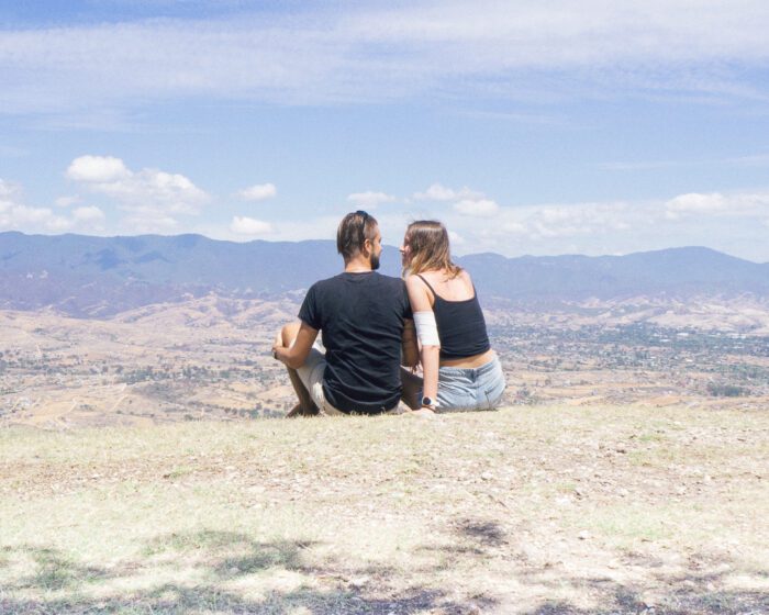 Výhled do hor v Oaxaca