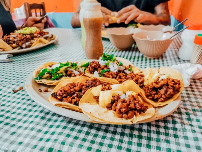 Vegan tacos v San Cristobal de Las Casas