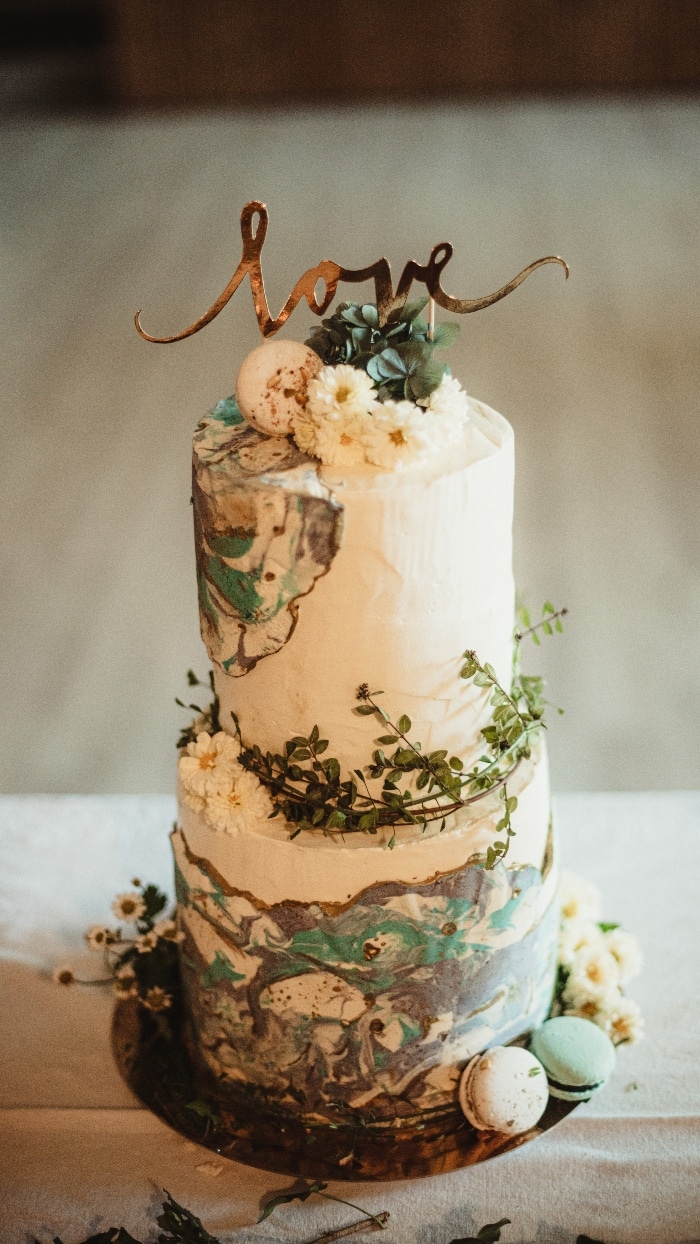 Svatební dort mramorový krém