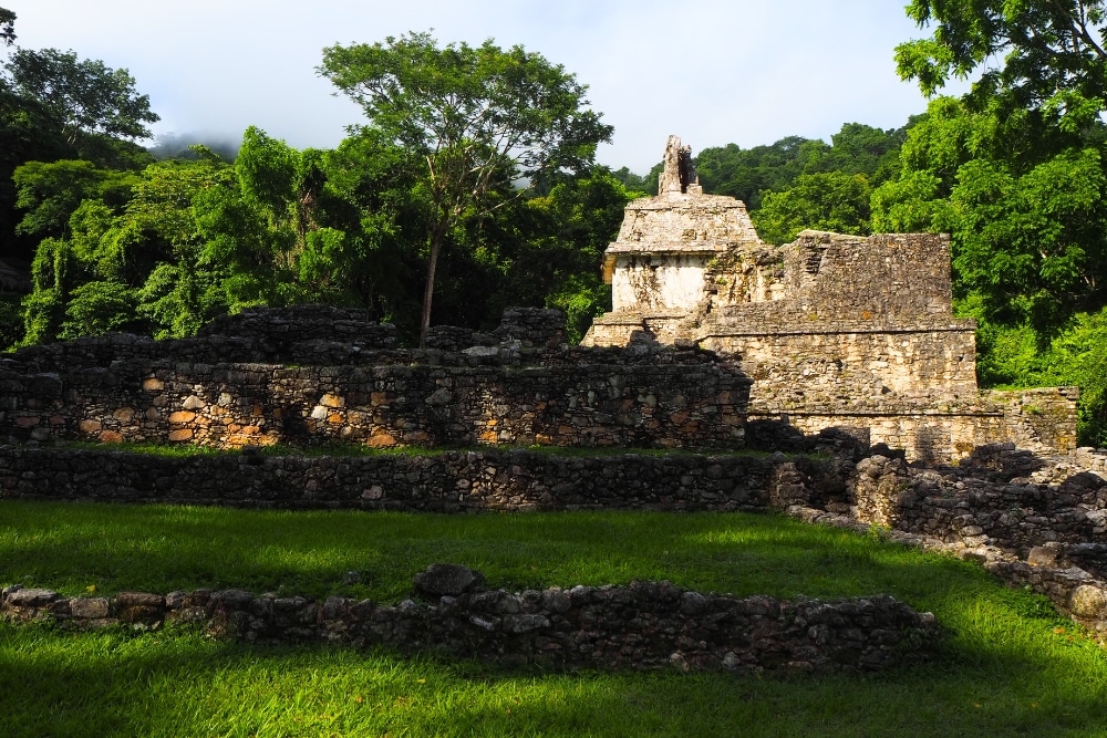 visiting ruins in Palenque